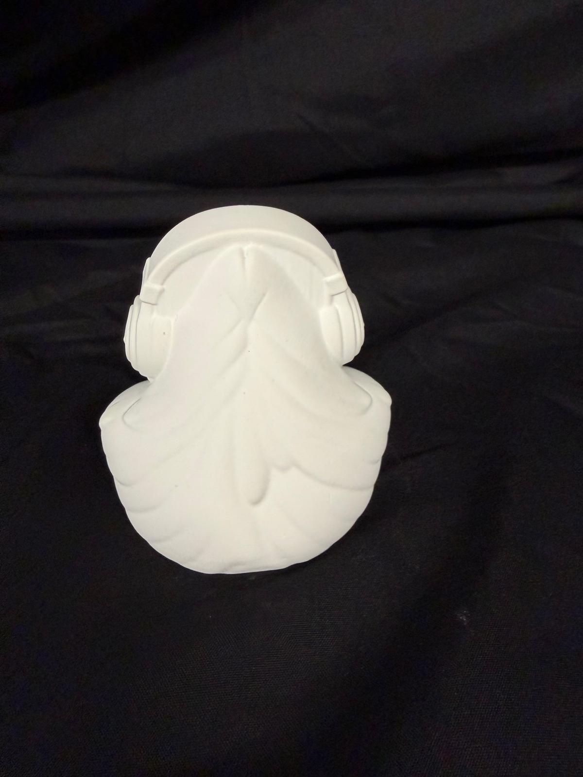 Gipsfigur Affe mit Kopfhörer